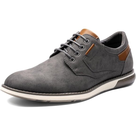 Other - Casual Dress Oxford Shoes Men's Grey-Waxy Business Formal Comfort Derby Sneakers